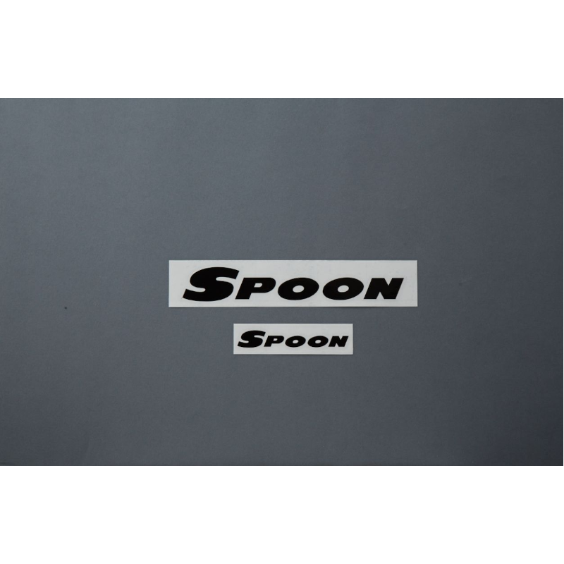 Spoon Sports Team Sticker Black 2 pcs Set, 200mm/100mm